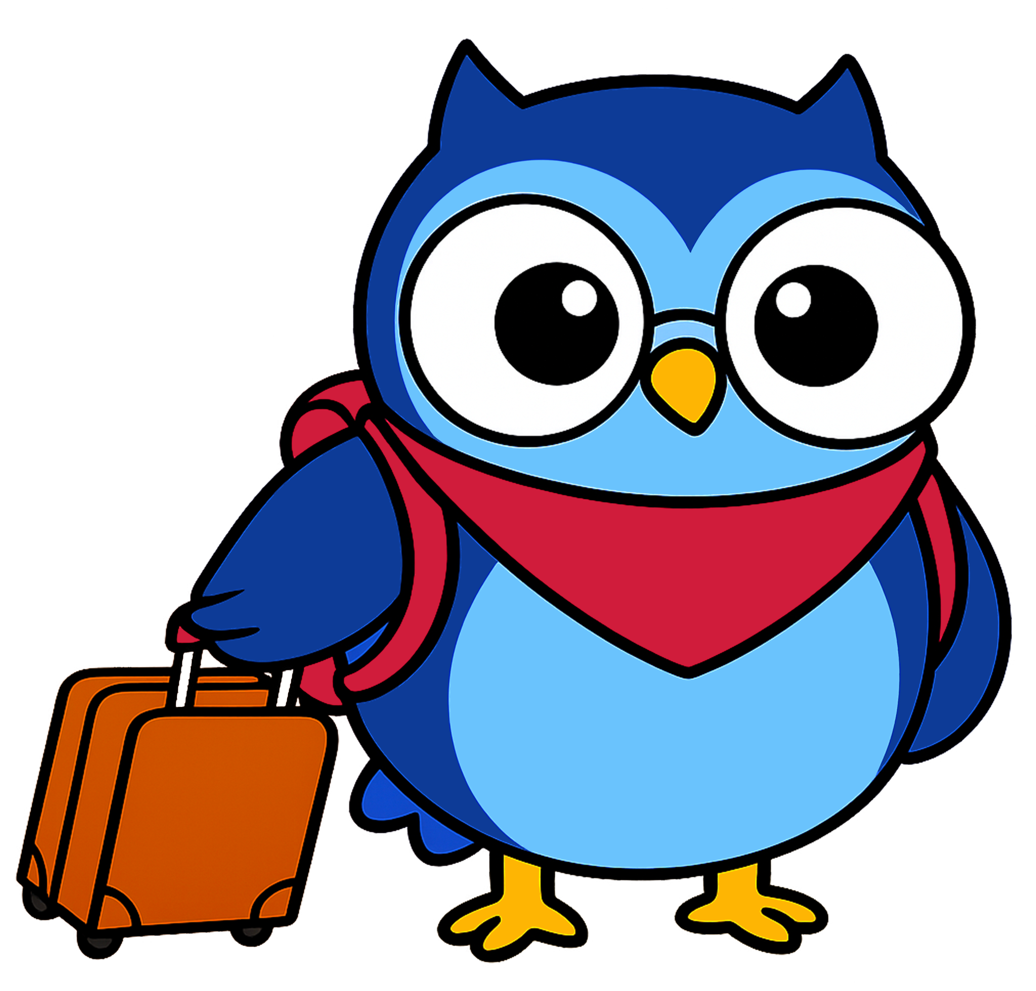 Mascotte prête pour le départ en colo